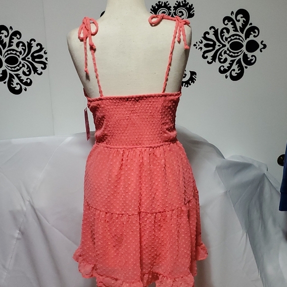 Wild Fable Orange Ruched Babydoll Sundress - Picture 2 of 9